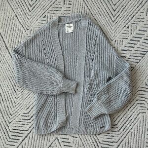 A&F Grey Knit Cardigan